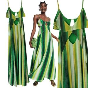 Topshop tie dye cut out midaxi dress